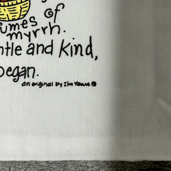 VTG Very First Christmas Standard Pillowcase USA Soul Harvest Mills Jesus White - Picture 6 of 7